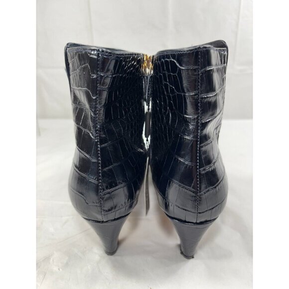 Grigiarancio Black CROC EMBOSSED leather ankle bootie size 9.5 - Picture 14 of 14